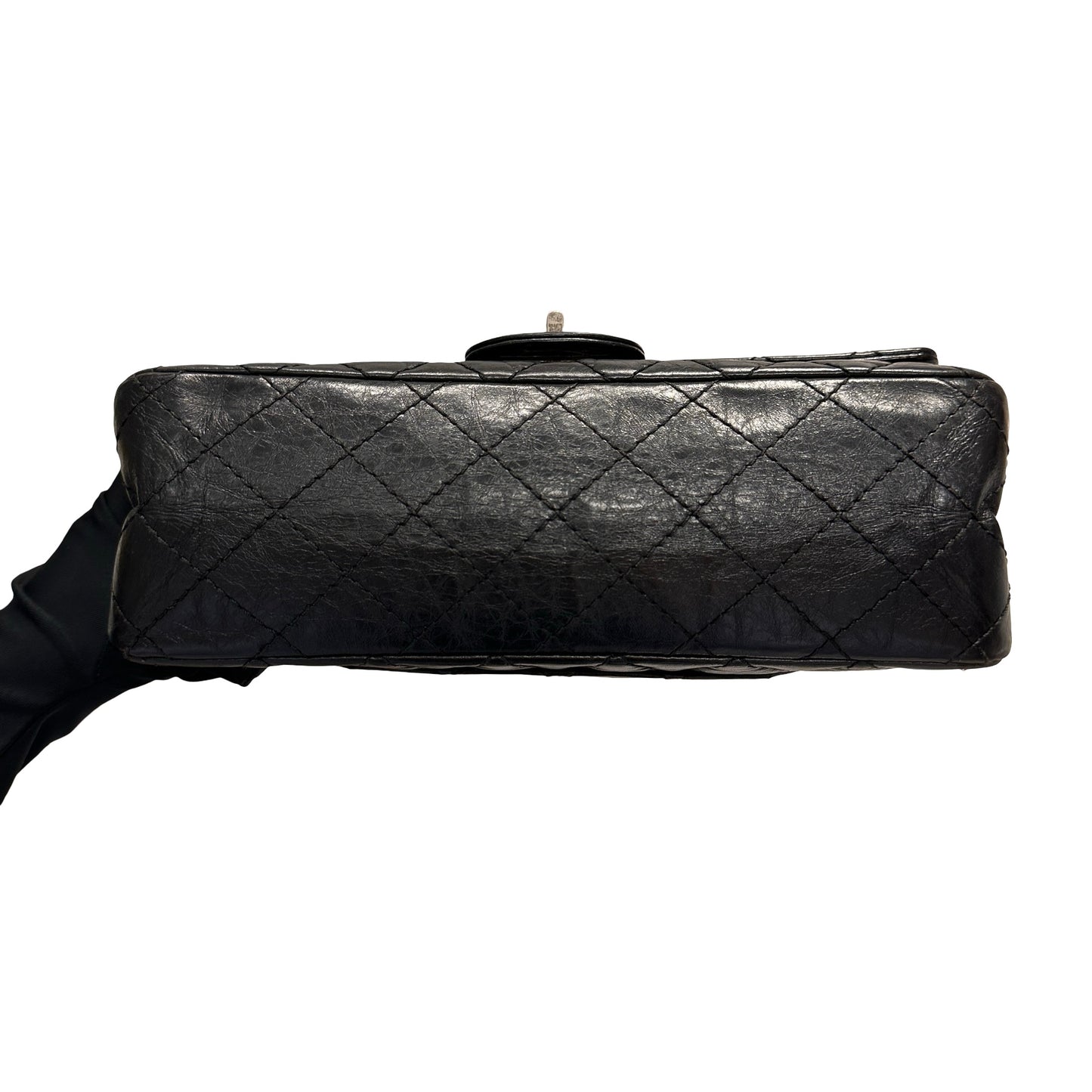 Used CHANEL 2.55 Shoulder Bag Black PHW