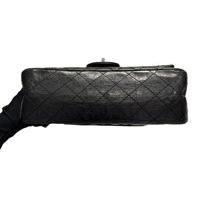 Used CHANEL 2.55 Shoulder Bag Black PHW
