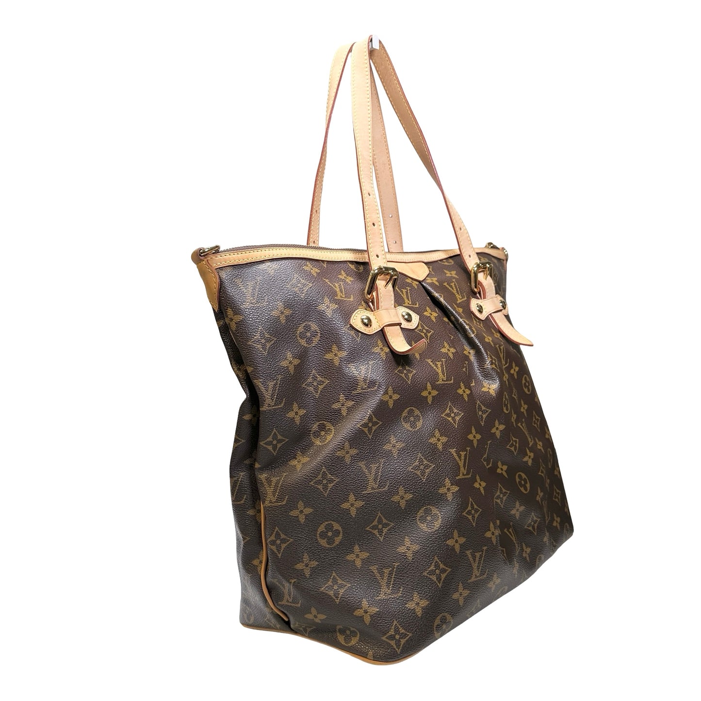 Used LOUIS VUITTON Monogram Palermo GM Shopper Bag Brown GHW