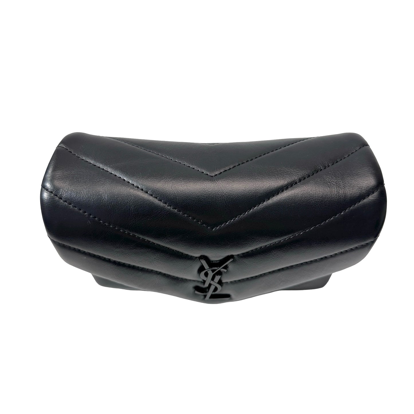 SAINT LAURENT Matelassé Calfskin Loulou Shoulder Bag Black