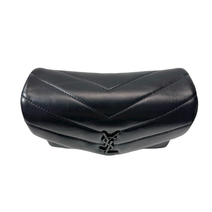 SAINT LAURENT Matelassé Calfskin Loulou Shoulder Bag Black