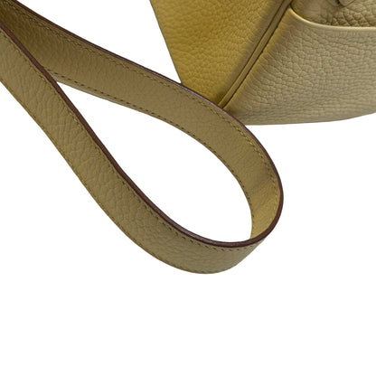 Used HERMÈS Leather Mini Lindy Shoulder Bag YELLOW PHW