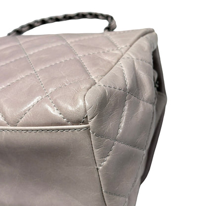 Used CHANEL Flap Chain Shoulder Bag Grey