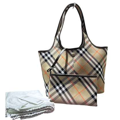 Used BURBERRY Tote Bag Beige GHW