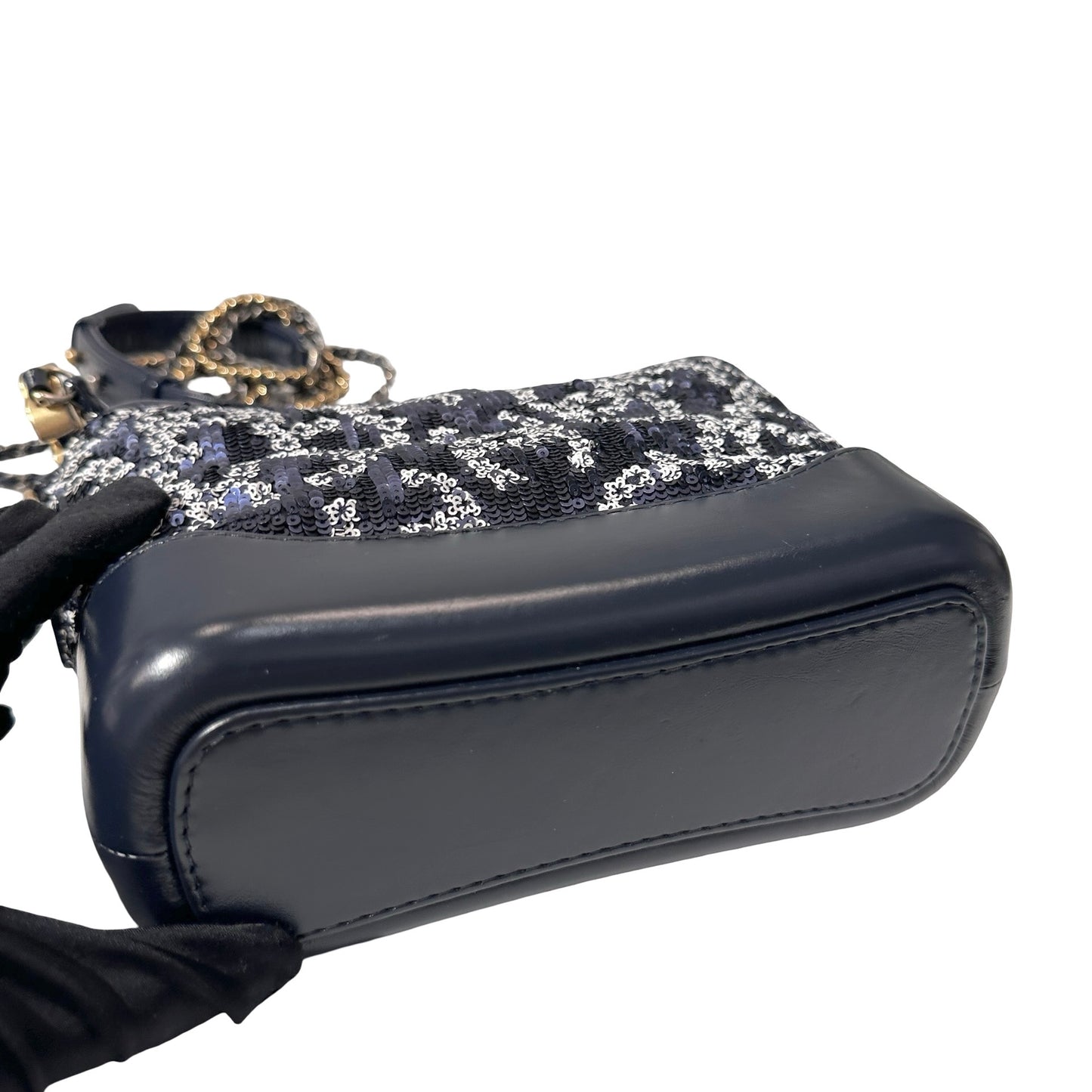 CHANEL Sequins Calfskin Leather Gabrielle small Cross Body Bag