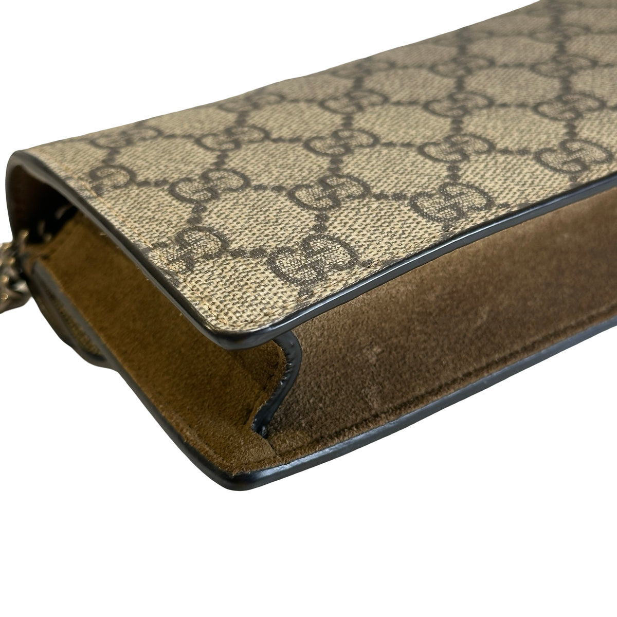 Used GUCCI GG Supreme Dionysus Chain Shoulder Bag Beige Ebony Taupe