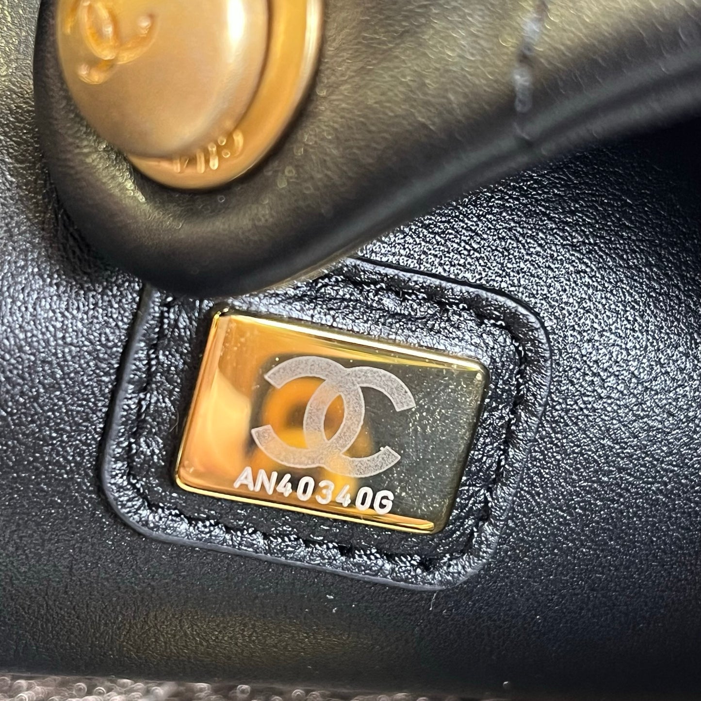 Used CHANEL Quilted Hobo Bag Hobo Bag Black Gold Hardware