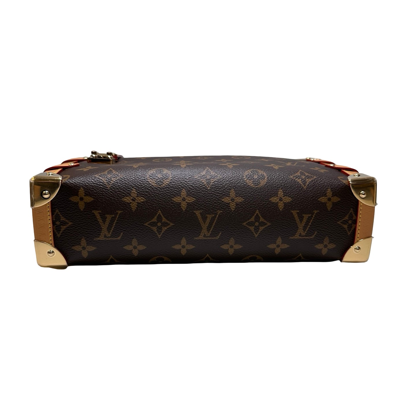 Used LOUIS VUITTON Monogram coated canvas Side trunk Trunk Brown GHW