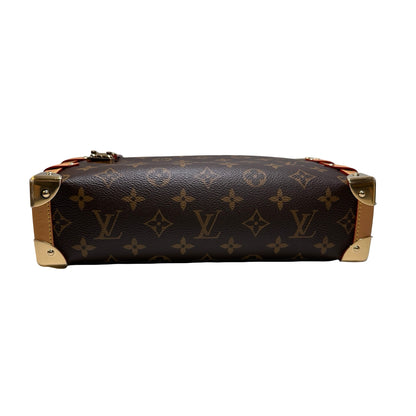 Used LOUIS VUITTON Monogram coated canvas Side trunk Trunk Brown GHW