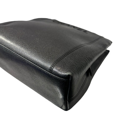Used CHANEL Caviar Leather Vintage Shoulder Shoulder Bag GHW Black