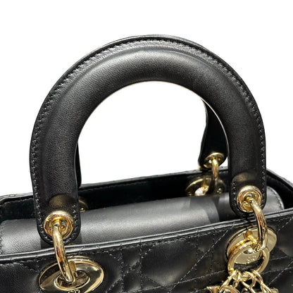 Used DIOR Lady Dior Handbag Black GHW