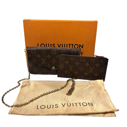 Used Louis Vuitton Monogram Eclipse coated canvas Pochette Felicle Shoulder Bag Monogram