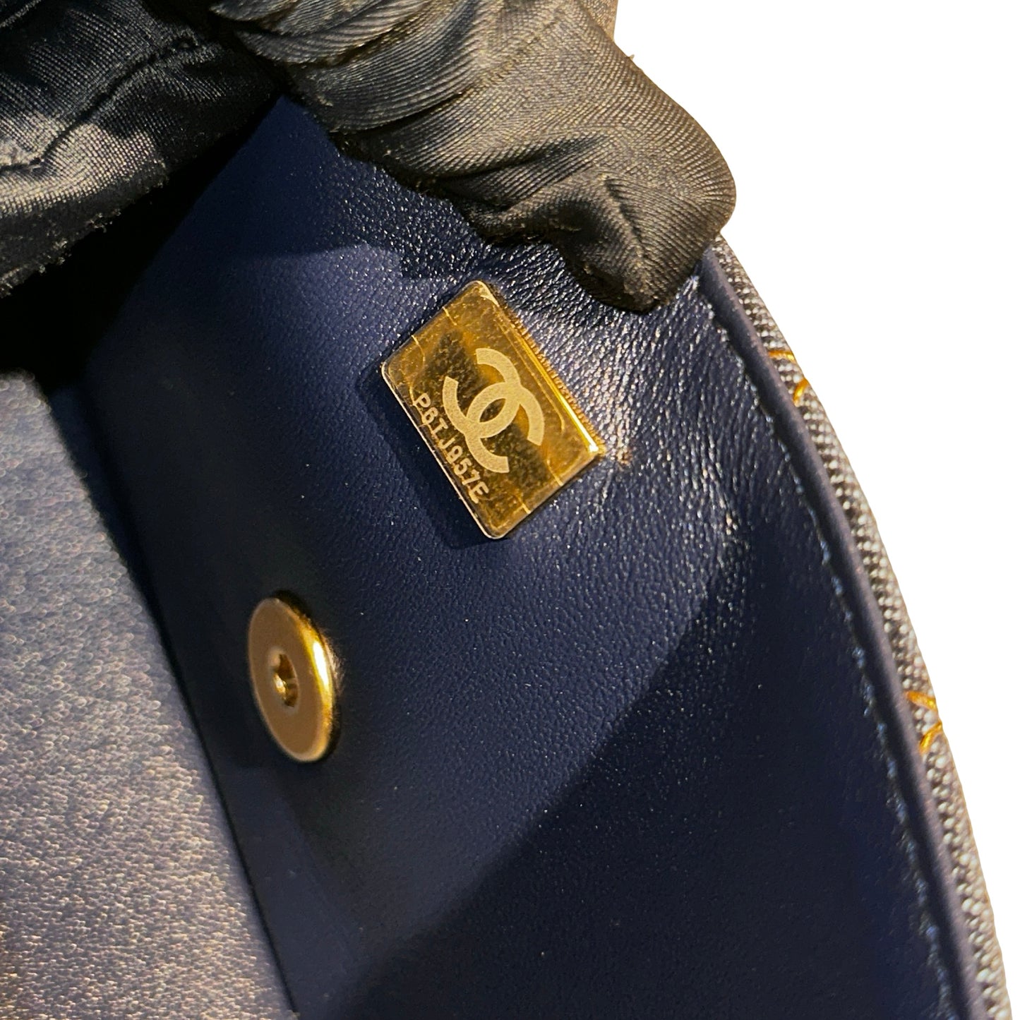 New Chanel Denim Blue Denim Mini Flap 20cm Cross Body Bag Navy GHW