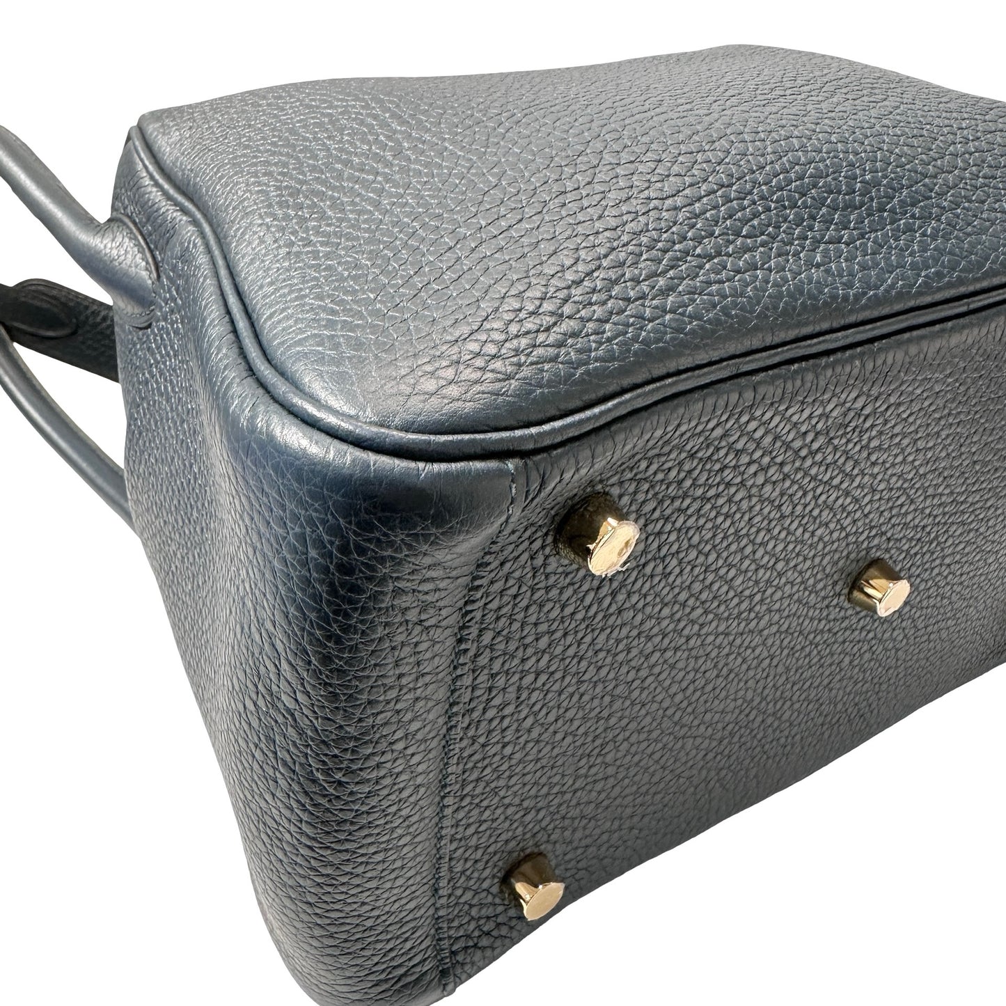 Used Hermès Caviar skin Lindy 26 Shoulder Bag Dark green GHW