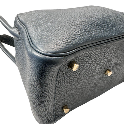 Used Hermès Caviar skin Lindy 26 Shoulder Bag Dark green GHW