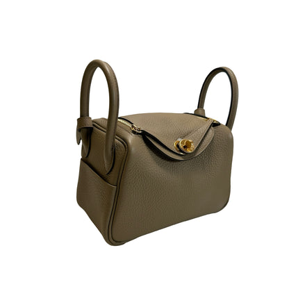 Brand New HERMES TC Mini Lindy Handbag Beige Maria GHW