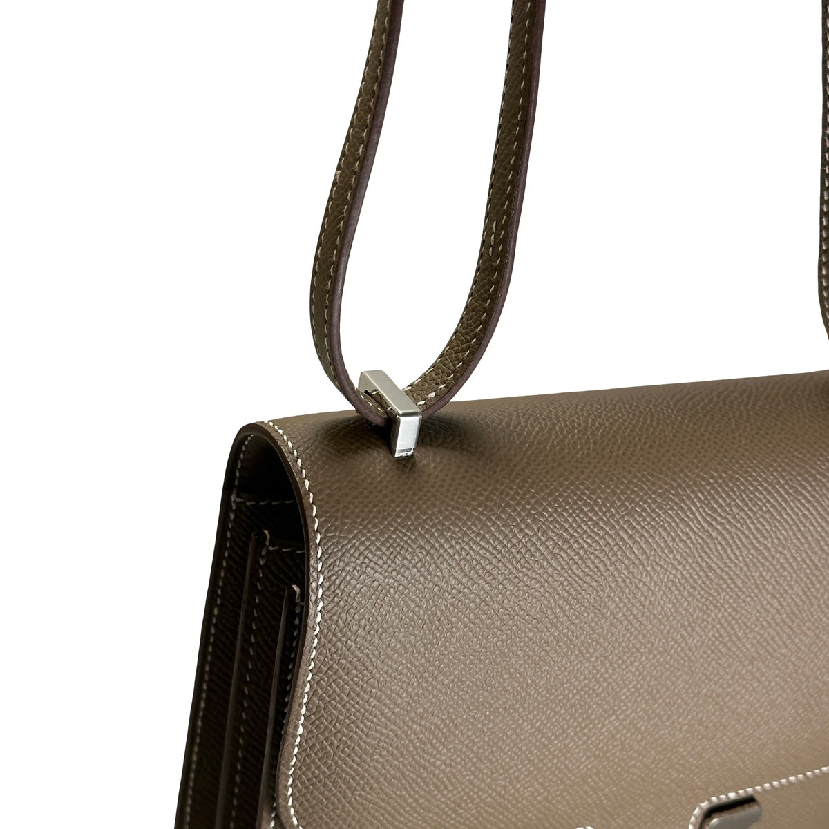 Brand New HERMES Epsom Leather Constance Crossbody Bag Etoupe