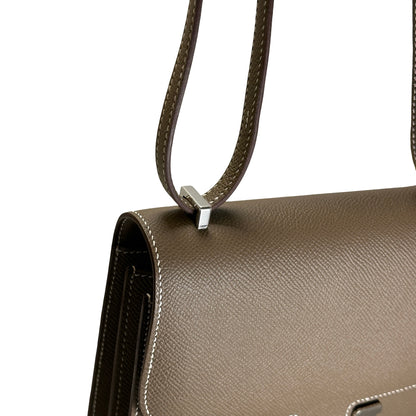 Brand New HERMES Epsom Leather Constance Crossbody Bag Etoupe