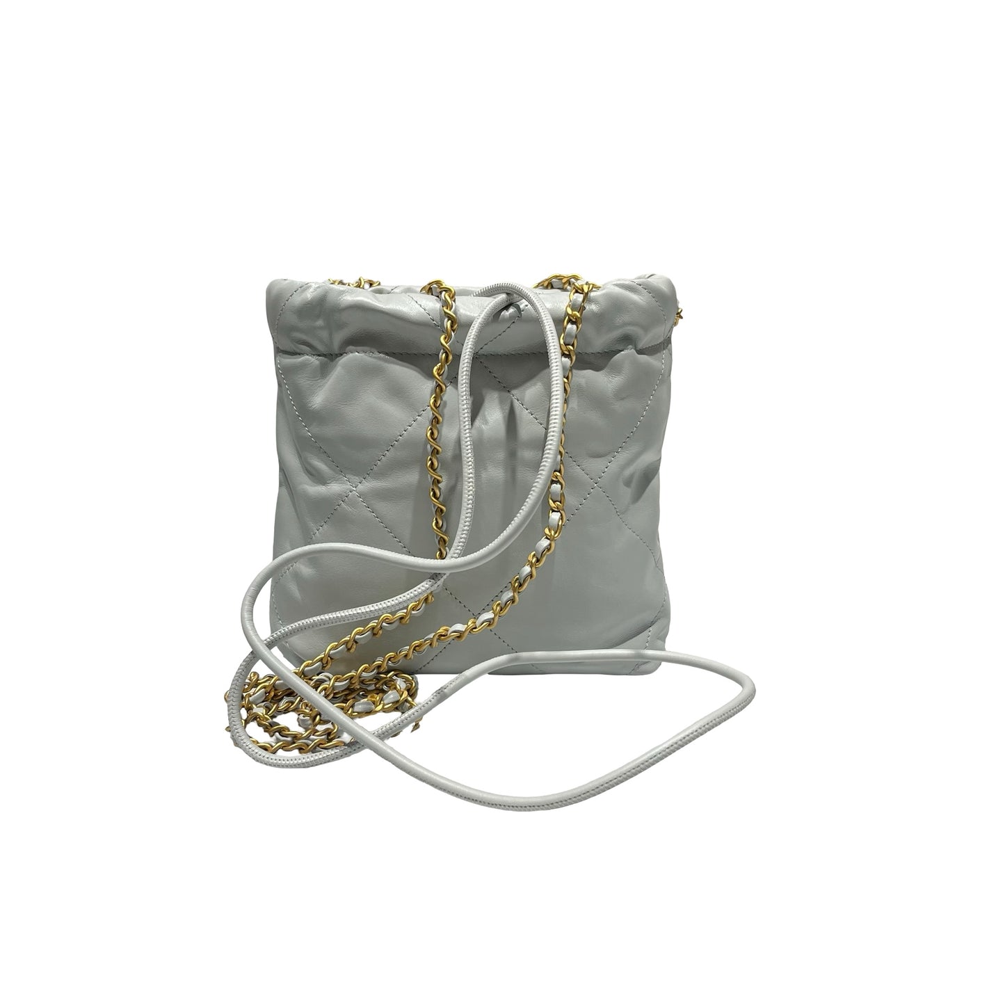 Used CHANEL 22 mini Cross Body Bag Grey GHW