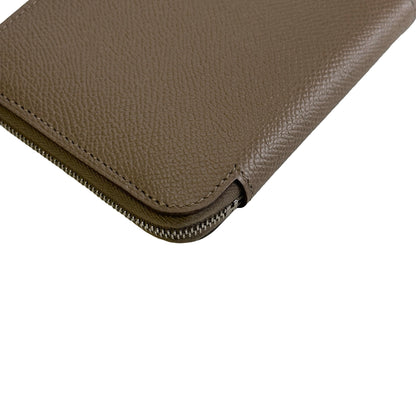 Brand New HERMES Epsom Silk Silk'In Compact Wallet Etoupe Multicolor