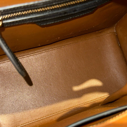 Used CÉLINE LUGGAGE Handbag Brown Black
