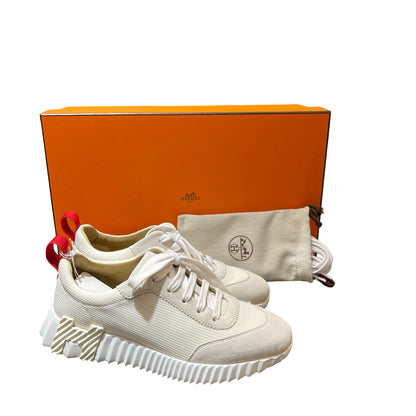 Used HERMÈS Bouncing Sneakers Shoes White Red Shoes White Red