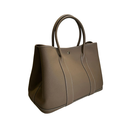Used HERMES Negonda Garden Party Tote Bag Etoupe