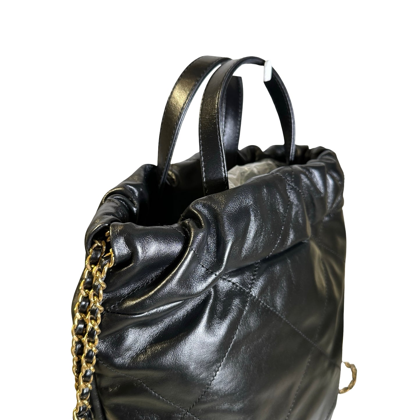 Used CHANEL Quilted Calfskin Chanel 22 Backpack Backpack Black Gold hardware