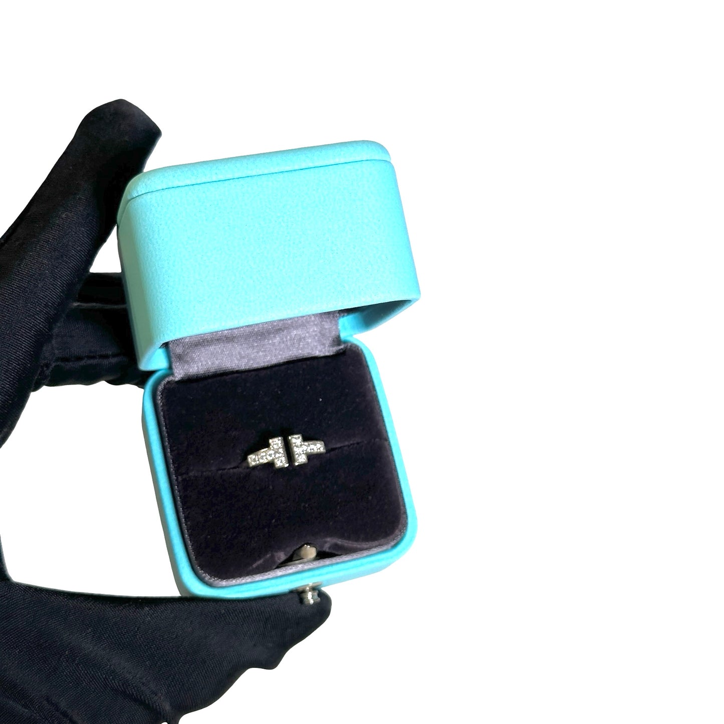 Used TIFFANY & CO. White Gold T - Wire Ring Silver