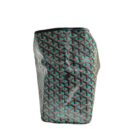 Used GOYARD Tote PM Tote Black Blue Tote Bag Black BLUE