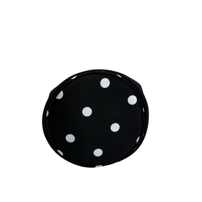 Used BALENCIAGA Polka Dot Wheel Drawstring Bucket Bag Bucket Bag Black White