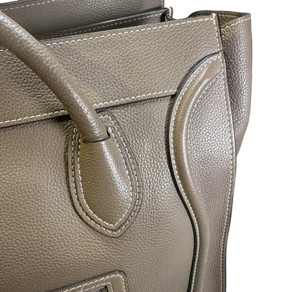 Used CELINE Leather Phantom Handbag Taupe