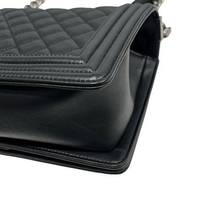 Brand New CHANEL Lambskin Boy Chain shoulder bag Black PHW