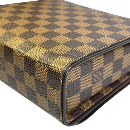Used LOUIS VUITTON Damier Ebene Pochette Ipanema Shoulder Bag Brown