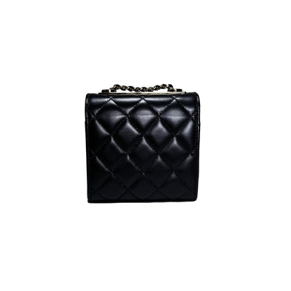 CHANEL Quilted Lambskin Trendy CC Square Clutch with Chain Mini Bag Black GHW