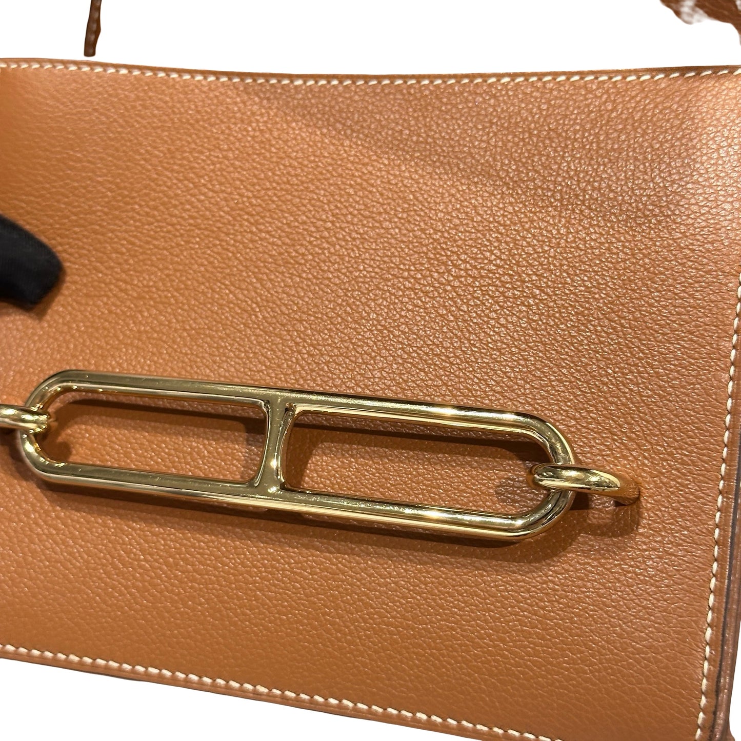 Used HERMES Roulis Shoulder Bag Gold GHW