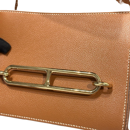 Used HERMES Roulis Shoulder Bag Gold GHW