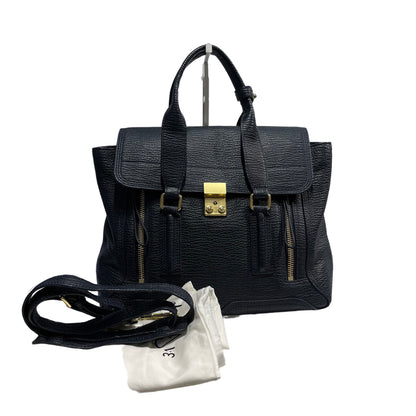 Used 3.1 PHILLIP LIM Textured Leather Pashli Satchel Blue， GHW