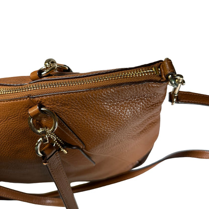 Used COACH Pebbled Leather Tyler Carryall Tote Bag Brown