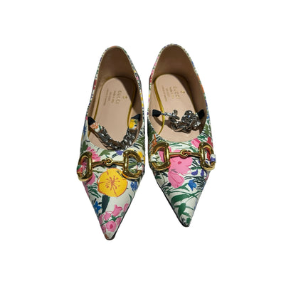 Used GUCCI Shoes Pink Yellow Green