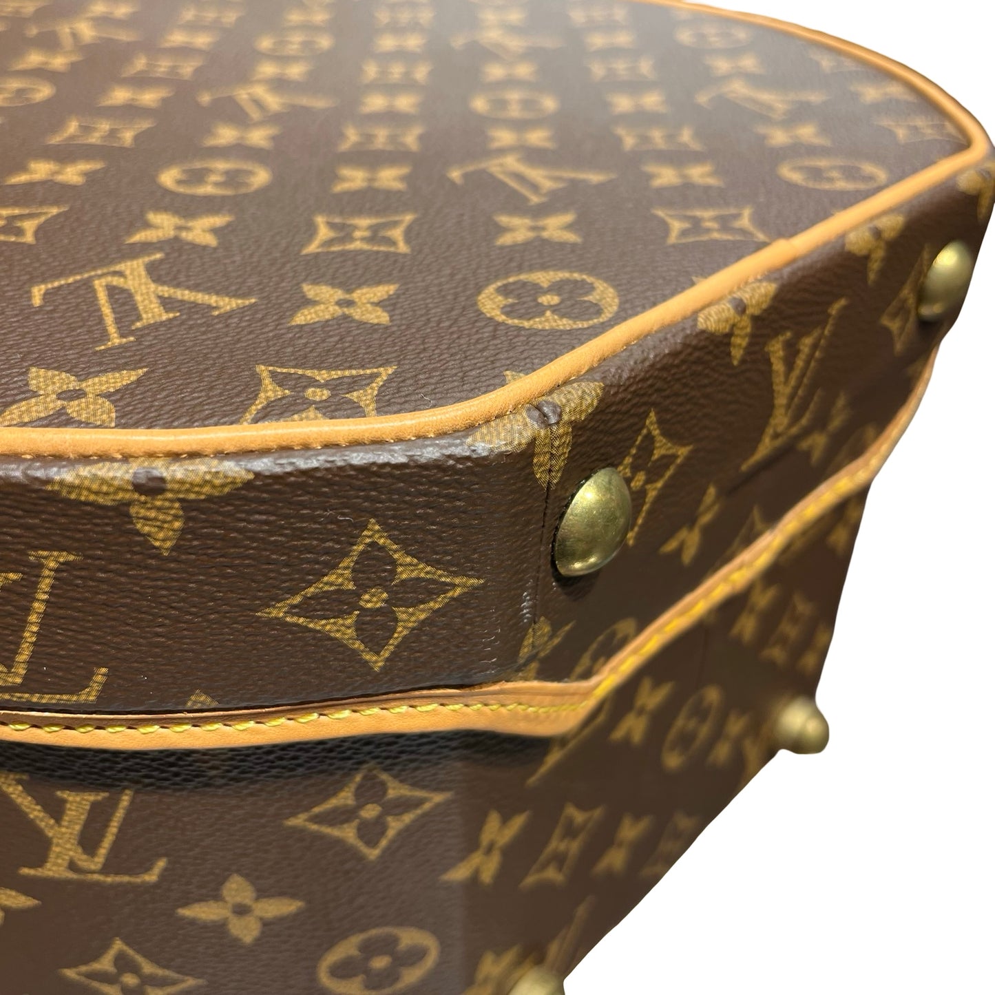 Used LOUIS VUITTON Monogram Canvas Boite Chapeau 30 Trunk Brown
