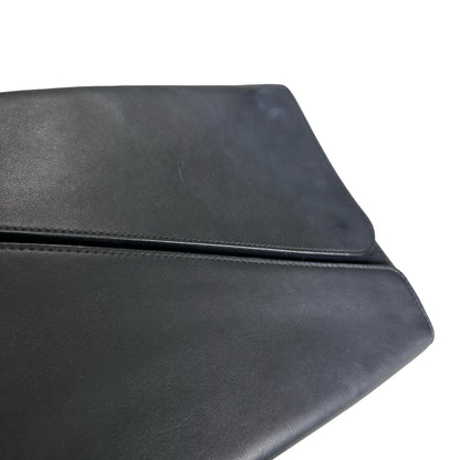Used DIOR Leather Diorama Clutch Black Pink PHW