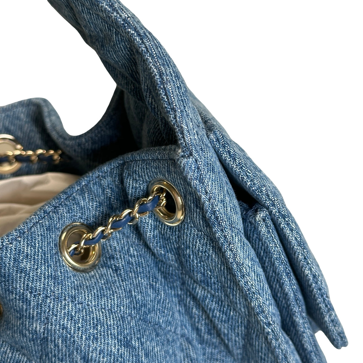 Brand New CHANEL Denim Denim Bag Handbag Blue