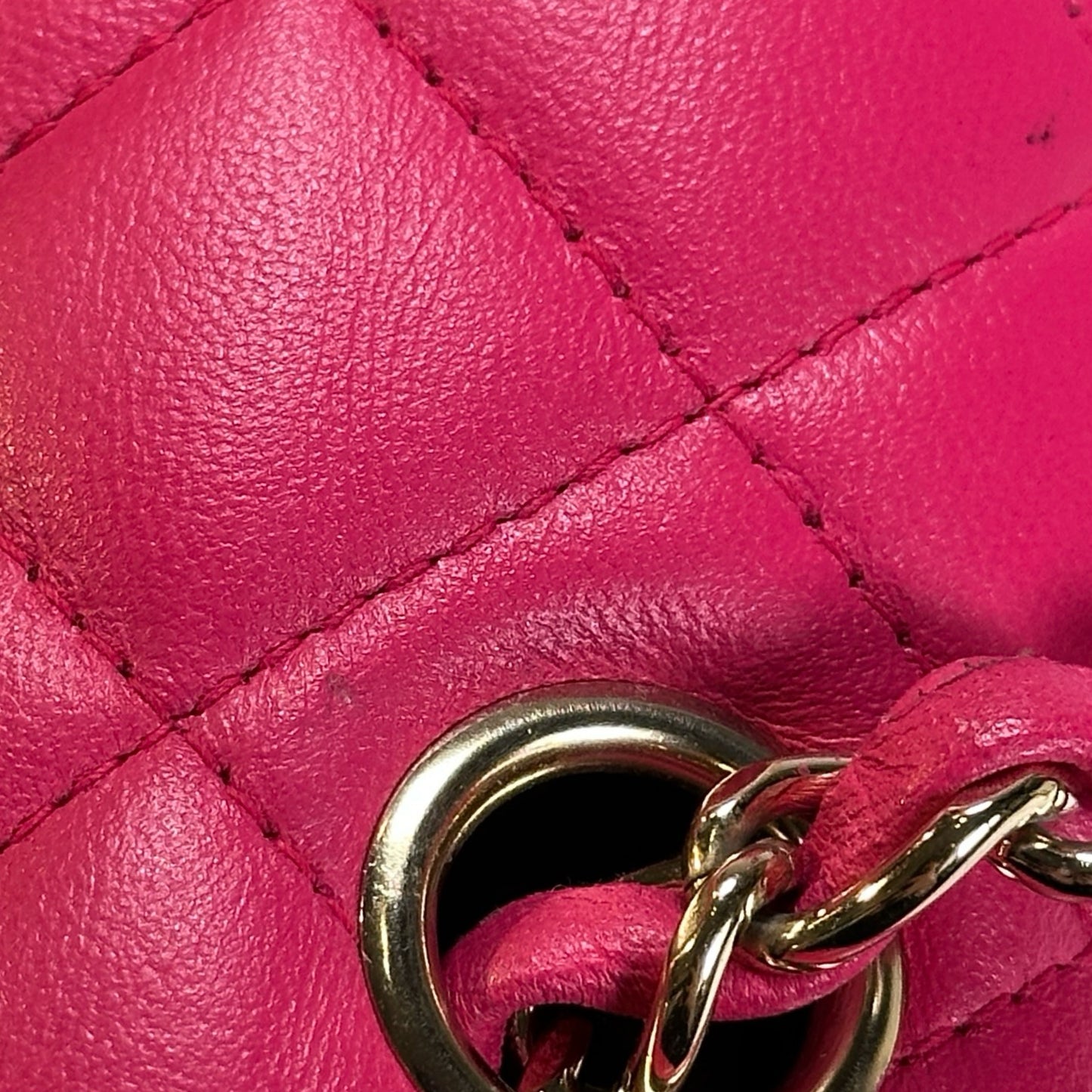 Used CHANEL Mini Classic Flap Two Way Shoulder Bag Pink GHW
