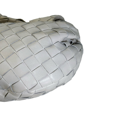 Used BOTTEGA VENETA Intrecciato Leather Jodie Handbag White GHW