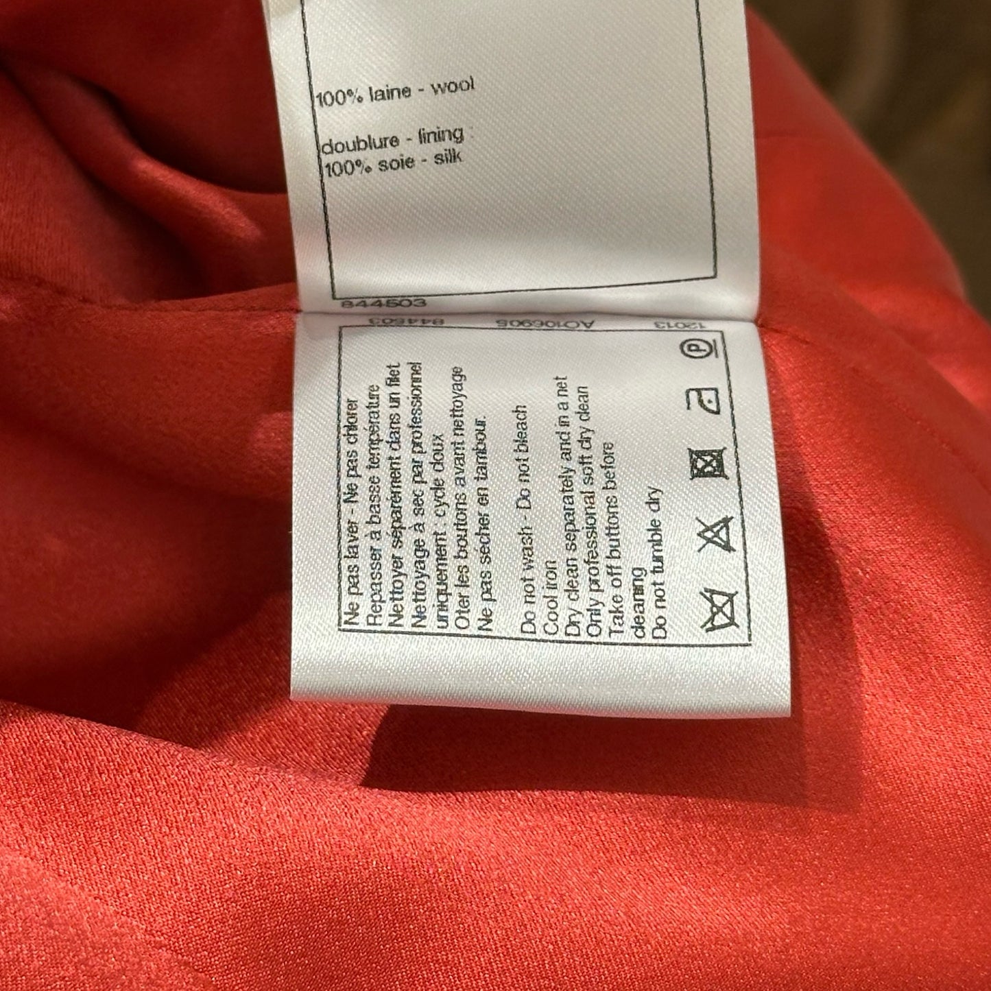 Used CHANEL Tweed Tweed Jacket Jacket Pink