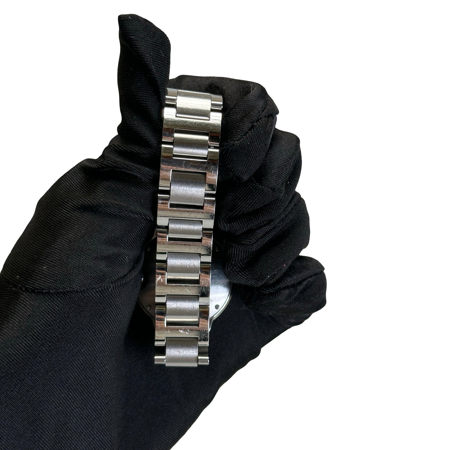 Used CARTIER Stainless Steel Diamond Bezel Ballon Bleu Watch Silver