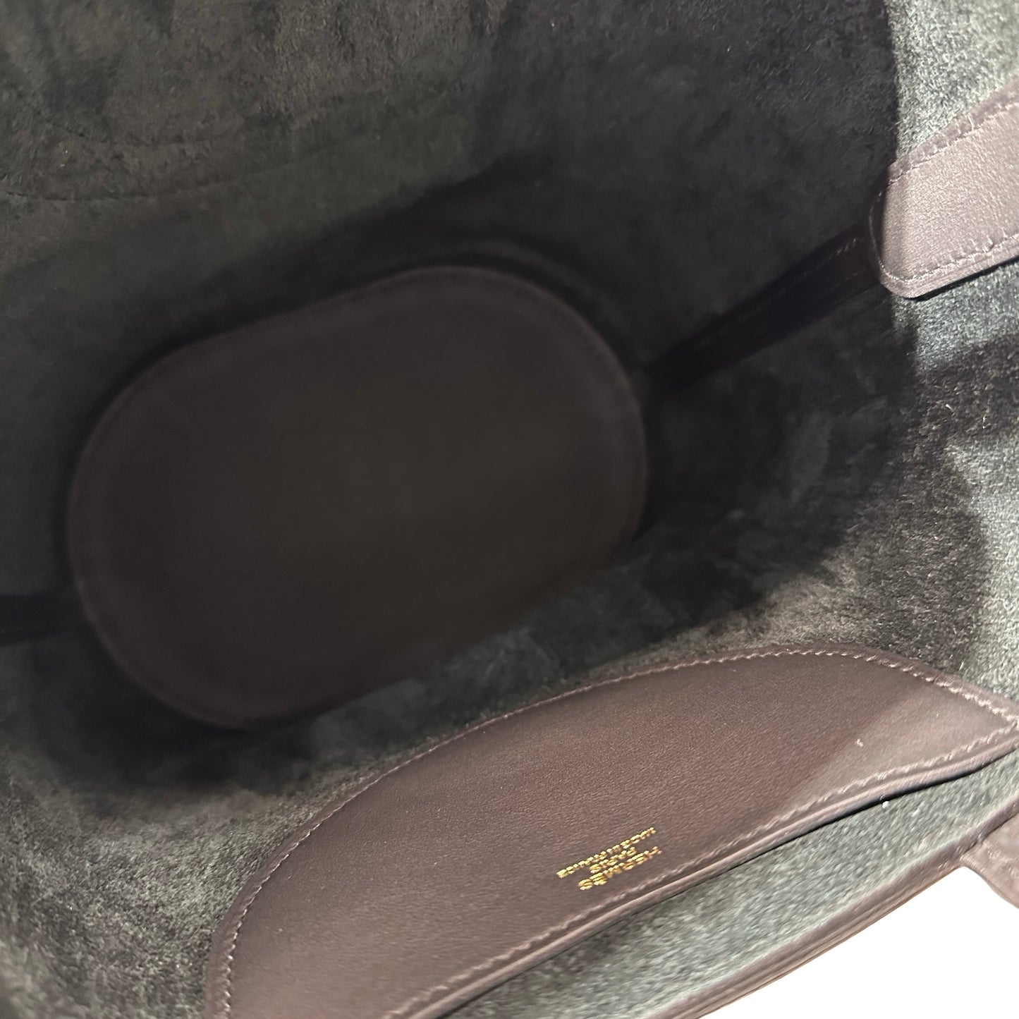 New HERMÈS Clemence leather IN THE LOOP 18 Bucket Bag Black