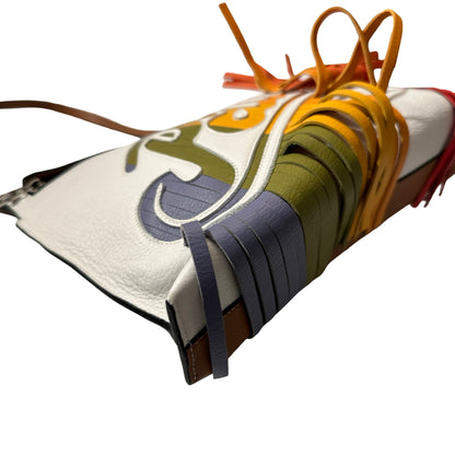 Used LOEWE Cross Body Cross Body Bag White Orange Green Yellow Rainbow