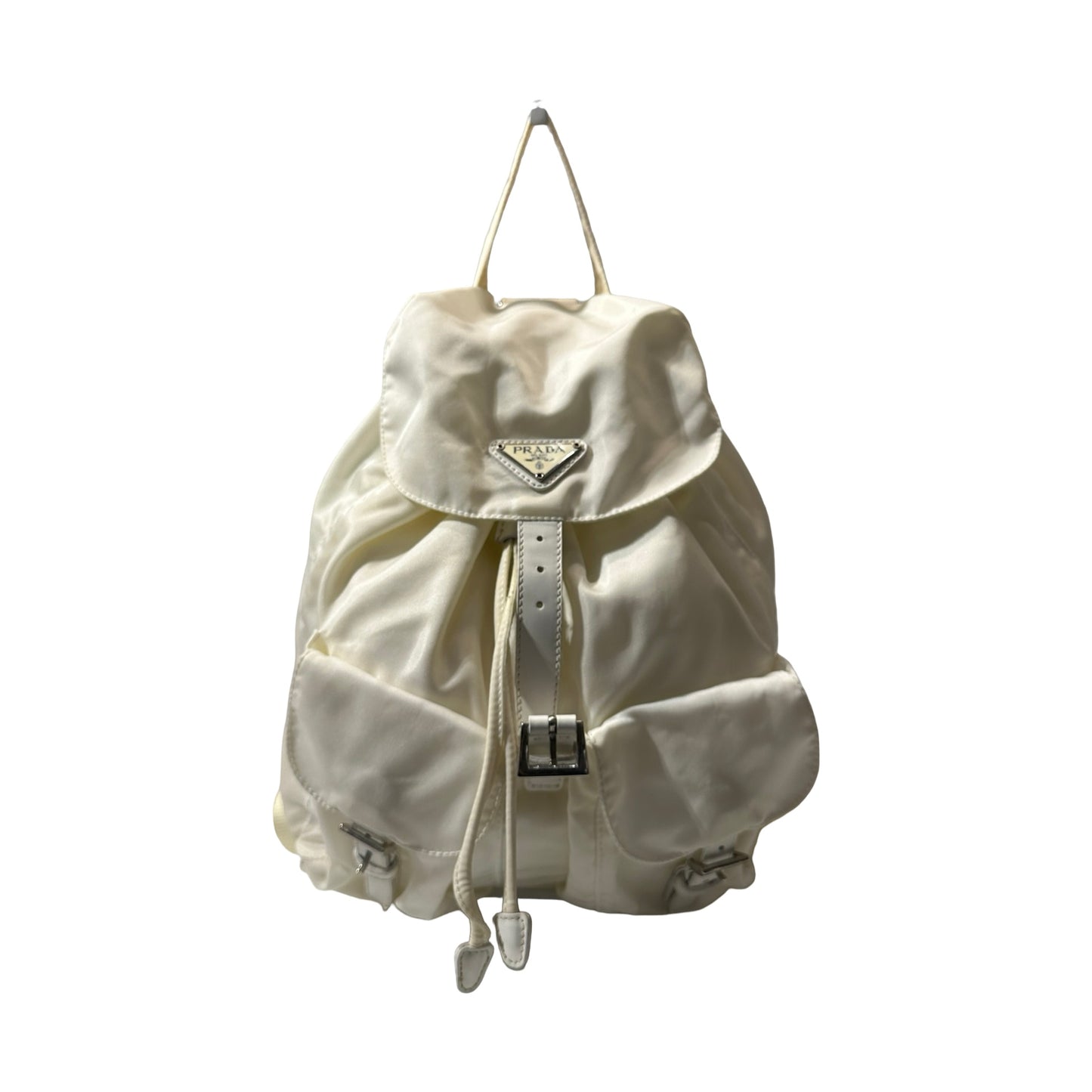 Used PRADA Nylon Backpack PHW White